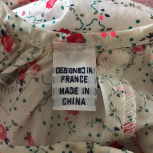 Petit Bateau Floral Romper Set with Ruffled Bloomers | 3-6 Months - Picture 6 of 8